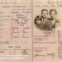Belgisch paspoort van het gezin Verbeke met vermelding van de uiterlijke kenmerken