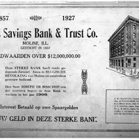 Advertentie voor een bank in Moline